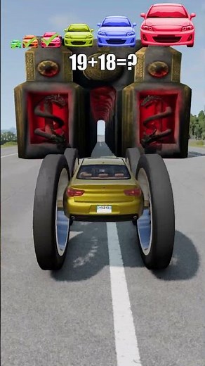 Big & Small Cars vs Dragon Gate Tunnel - BeamNG.Drive