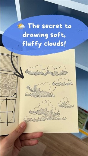 How to Draw Fluffy Clouds | Easy Cloud Drawing Tutorial