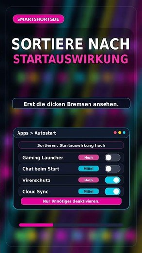 Windows startet lahm? Check deine Autostart-Apps