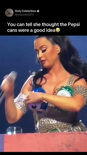 You can tell she thought the Pepsi cans were a good idea😭