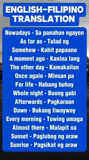 English-Filipino Translation #vocabulary #translation #englishfilipinotranslation | Learn Daily
