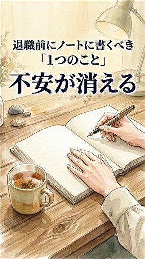 不安がスッと消える。退職前にノートに書くべき「1つのこと」📒#50代おひとりさま #老後の不安 #退職準備