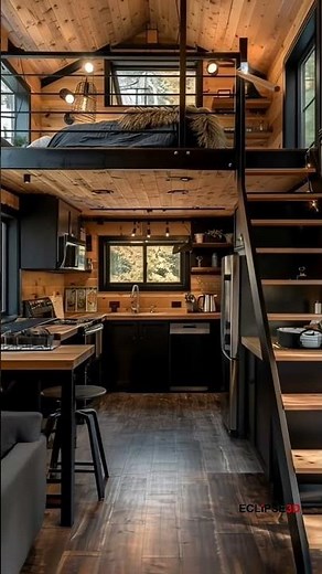 Modern Loft Cabin Tour 🪵✨ | Cozy Design in a Tiny Space!