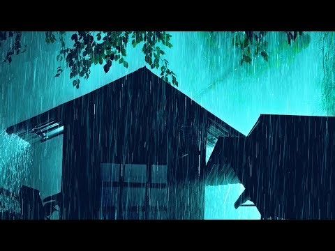 Heavy Rain on Metal Roof at Night 🌙 Thunderstorm Sounds for Deep Sleep and Stress Relief