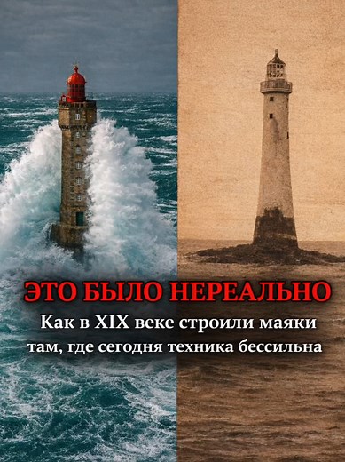 Часть 1/3. Это было невозможно 😱! Почему маяки 19 века стоят именно там, где современная техника бессильна? 🌊🗺️ Узнай, как старые инженерные решения работают до сих пор и поражают учёных! ⚙️✨ #история #факты #маяки #тайна #технологии