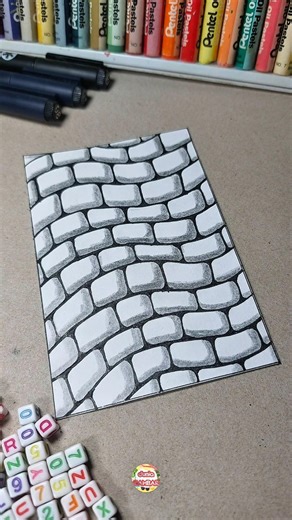 How to draw line art brick satisfying simple #howtodraw #drawing #zentangle #pattern #lineart #art