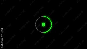 10 second countdown with circle loading bar animation.