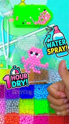 DIY Cute Pink Octopus 🐙 Water Beads Craft #shorts #diy