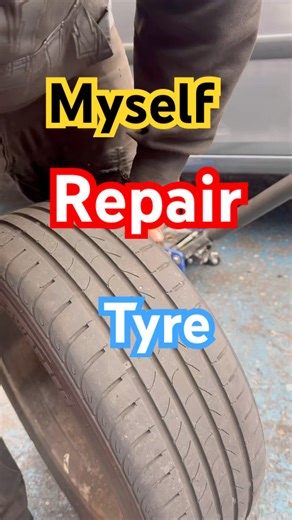 How to repair tyre my self #car #tyre #repair #myself