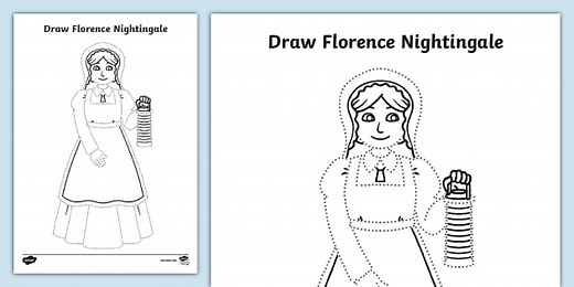 Draw a Historical Figure: Florence Nightingale Pencil Control Activity