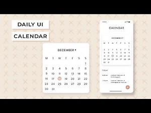 Calendar App | UI Design Time Lapse