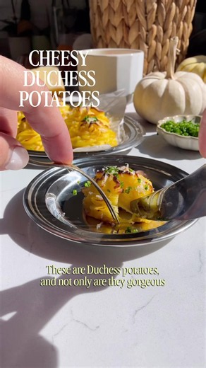 Garlic & Gruyere Duchess Potatoes for my