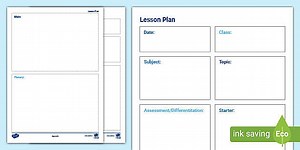 Editable Lesson Timetable Template