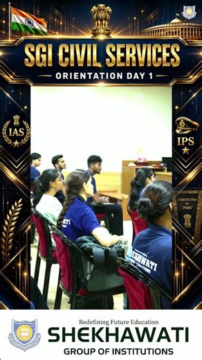 🎯 SGI Civil Services Orientation Day 1 | The Journey Begins! #sgisikar #upsc #rpsc #Shorts