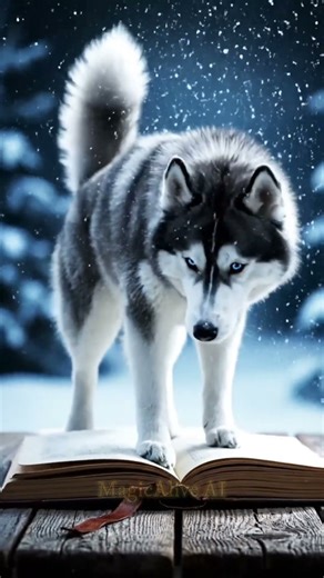 Husky Dog Comes Alive 🐶❄️ | MagicAlive AI | #shorts #aishorts #viral