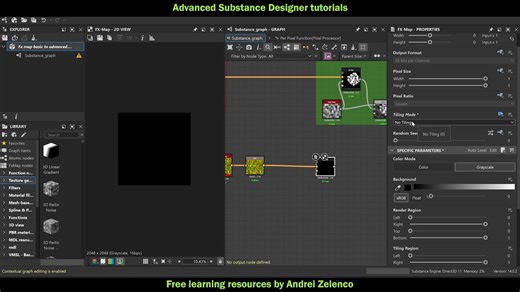 Substance Designer basic to advanced FX map tutorial Part 1