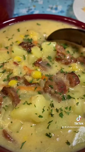 Warm Up with Cheesy Potato Bacon Corn Chowder