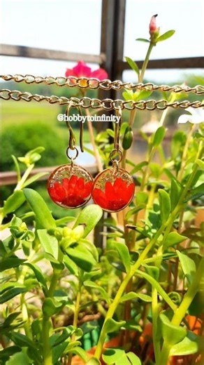 Pretty RedDaisy Earrings💖#resinjewelry #earrings #goldplated #resinart #forspecial #simpleearrings
