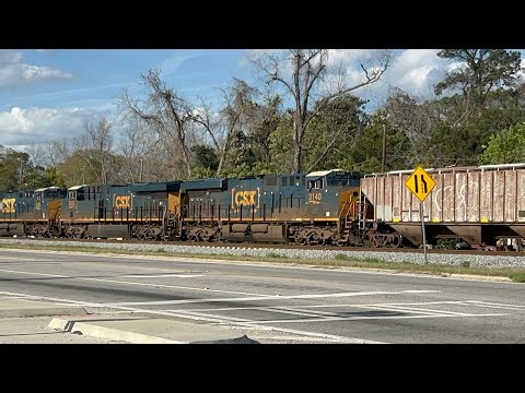 Three CSX DP units running the longest Train on the CSX Fitzgerald subdivision Waycross ga 3/11/26