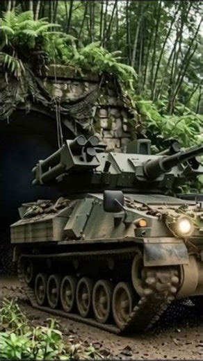 Bamboo Hillside Suddenly Open... Three Rocket Launcher Vehicles Emerge From a Hidden Bunker