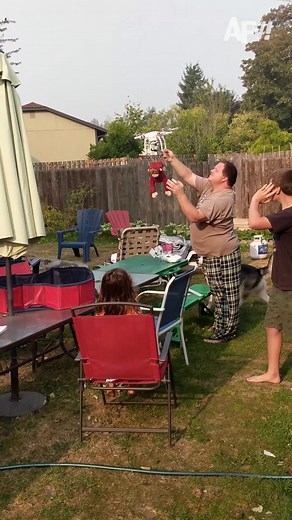 Guess we're not in Kansas anymore, cuz this monkey is FLYING! 🐵#afv #funnyvideos #fail #drone #parenting #family #monkey