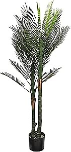 Nearly Natural 5.5ft. Double Robellini Palm Tree UV Resistant (Indoor/Outdoor)