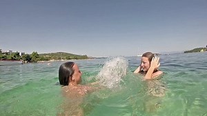 Beauty Young Woman Swimming Having Fun Stock Footage Video (100% Royalty-free) 10521125 | Shutterstock