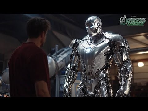 Tony Stark uses superior armor from the future to prevent him from becoming Doom by killing Thanos