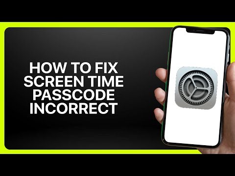 How To Fix Screen Time Passcode Incorrect In iPhone Settings 2026! Tutorial