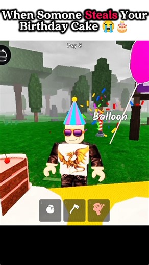 He STOLE My Birthday Cake 😭🎂 | 99 Nights in the Forest #roblox #shorts