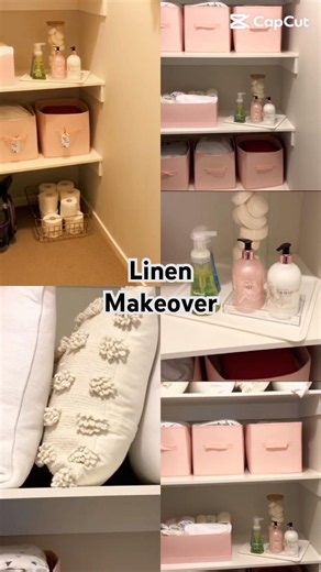 Budget linen closet makeover