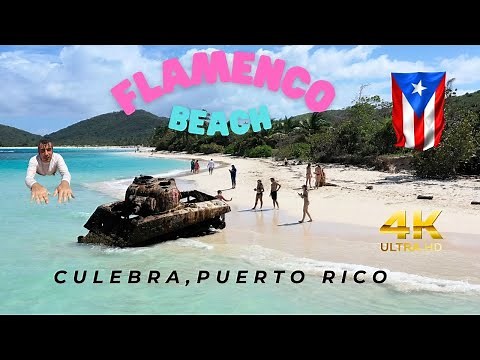 STUNNING 🦩FLAMENCO BEACH 🏖️ A Slice of Puerto Rican Paradise 🌎!!! Culebra, PR 🇵🇷 4K