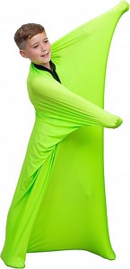 Special Supplies Green Sensory Body Sock Full-Body Wrap to Relieve Stress, Stretchy, Breathable Cozy Sensory Sack for Boys, Girls, Safe, Comfortable, Calming Relief Cocoon (Small 40"x27")
