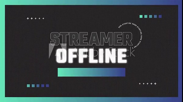 Vidéo Stock Streamer offline screen overlay for Twitch and live streaming in 4K