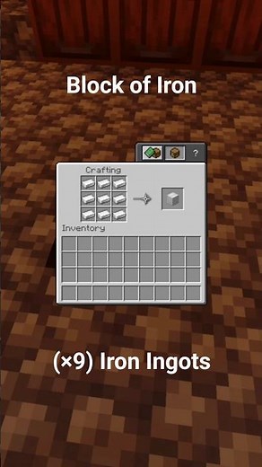 How to CRAFT BLOCK OF IRON in Minecraft 1.21! 🪨 Quick & Easy #Minecraft #Shorts