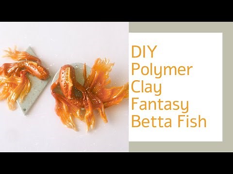 Polymer Clay Fantasy Betta/Fighter Fish Charm | DIY Polymer Clay Fish | How To Make A Clay Fish