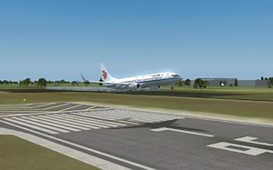 【宫世参】《FSX》737－800目视落地ZBAA 36L