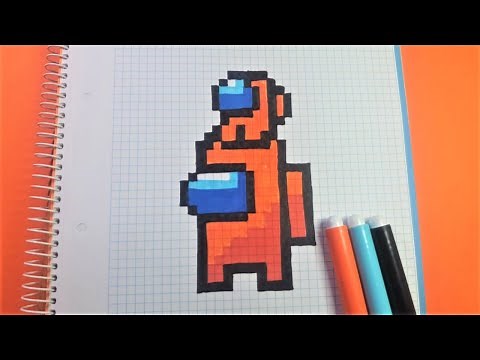 How to Draw AMONG US with PET | Pixel Art