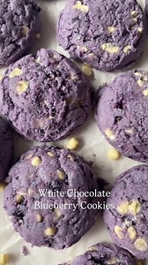 Soft, gooey Blueberry Cookies bursting with flavor – a must-try! ⅔ cup frozen blueberries ⅔ cup cold unsalted butter, sliced into cubes ¾ cup granulated sugar 2 cups flour, all purpose or gluten free flour 1 tsp baking powder pinch sea salt ¾ cup white chocolate chips | Organically Addison