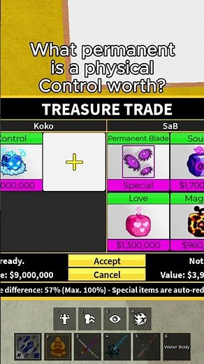 What do Players TRADE for CONTROL (9m Value) in Blox Fruits #bloxfruits #trade #control #rework