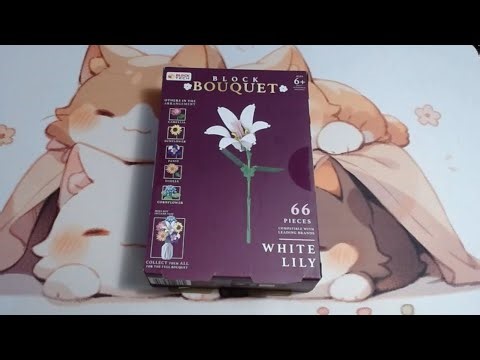 Block Bouquet White Lilly - Block Set Up Cut Out - Only Build - Block Tech - Sped Up with Music