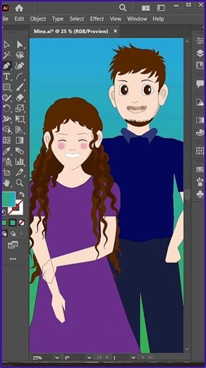 😍❤️How to Create Professional Cartoon Characters #shorts #digitalart
