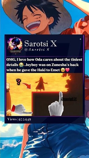 Joyboy was on Zunesha’s back when he gave the Haki to Emet🫡 #oda #joyboy #emet #zunesha #onepiece