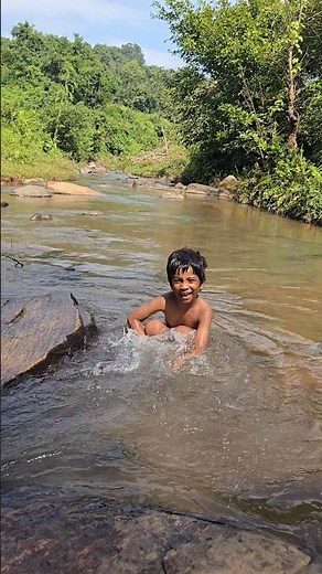 Swimming in Aruku River's. # Aruku village # Tribal area # Kids swimming