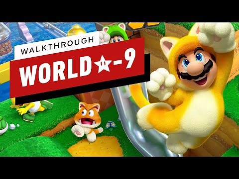 Super Mario 3D World Walkthrough - World Star-9: Cosmic Cannon Cluster