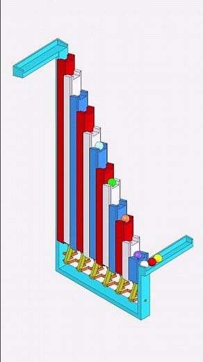 機構からくり動画＿球を下から上へ持ち上げる機構２＿by SolidWorks Motion