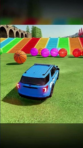 TRANSPORTING AND PARKING POLICE CARS, AUDI, JEEP, DACIA, FORD, COLORFUL VEHICLES ON MAN TRUCKS. FS22