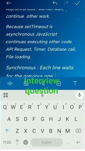Javascript Asynchronous & Synchronous #javascript #learning #interviews #viral