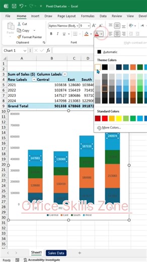 63K views · 460 reactions | Pivot Table Chart #PivotTable #pivot #Excel #pivotchart #dynamicchart #excelpivot #excelpivotable #officeskillszone #msexceltricks #msexcel #excelformula #officereels #exceltips #OfficeSkills | Office Skills Zone | Facebook
