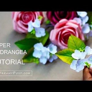 Paper Hydrangea tutorial, step by step